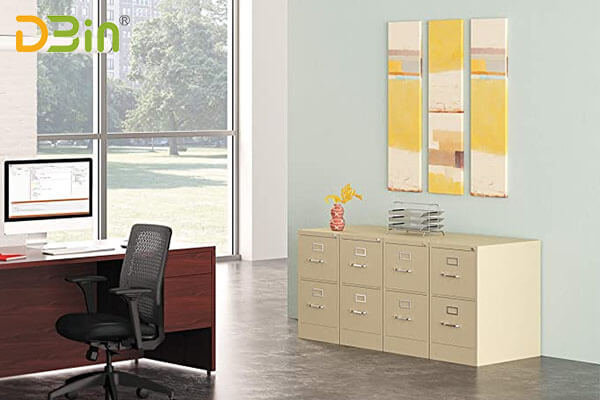 DBin White steel 2 drawer vertical filing cabinet supplier